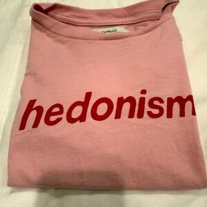 Mauve pink Reformation Hedonism Cropped Tee size S